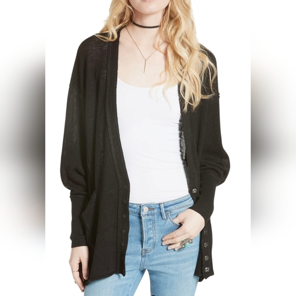 Free People Sweaters - Free People Days Like This Black Cardigan Sz XS